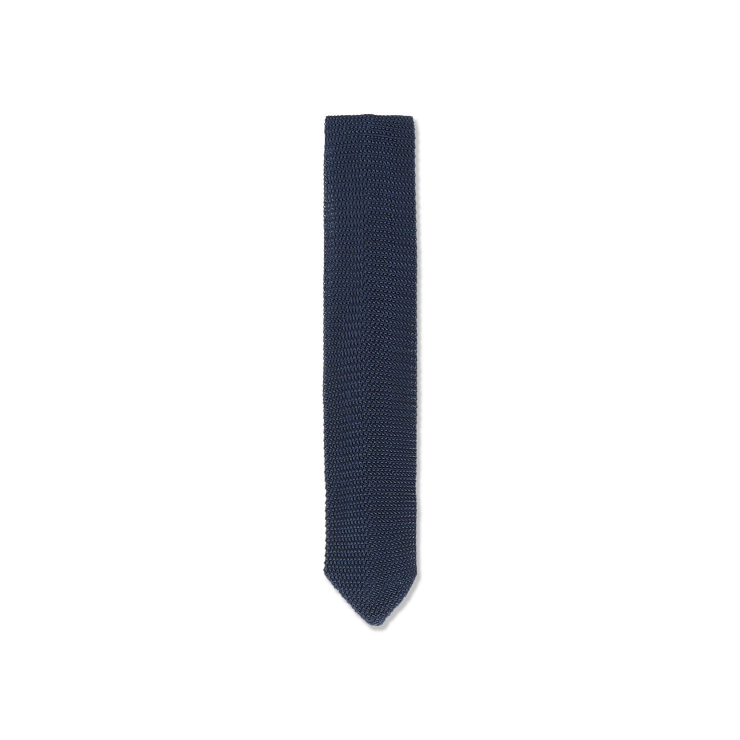 Silk Knitted Tie in Mid Blue