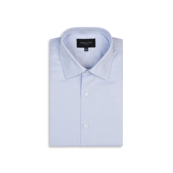 Classic Collar Shirt in Blue Pinpoint