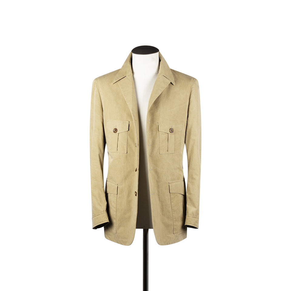 Safari Jacket in Vintage Tan Cotton
