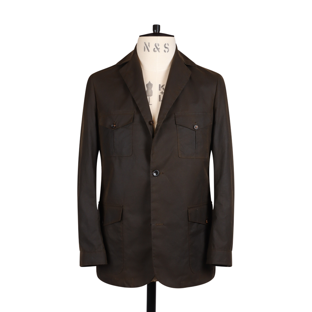 Safari Jacket in Vintage Brown Wax Cotton