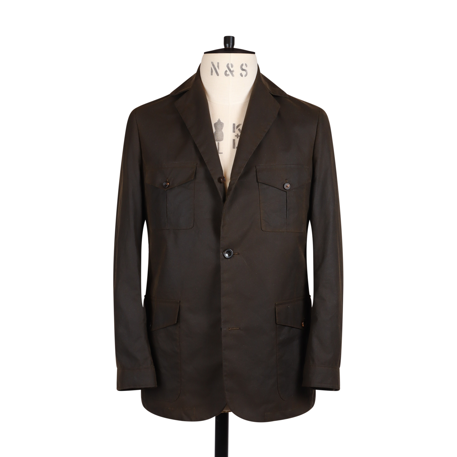 Safari Jacket in Vintage Brown Wax Cotton