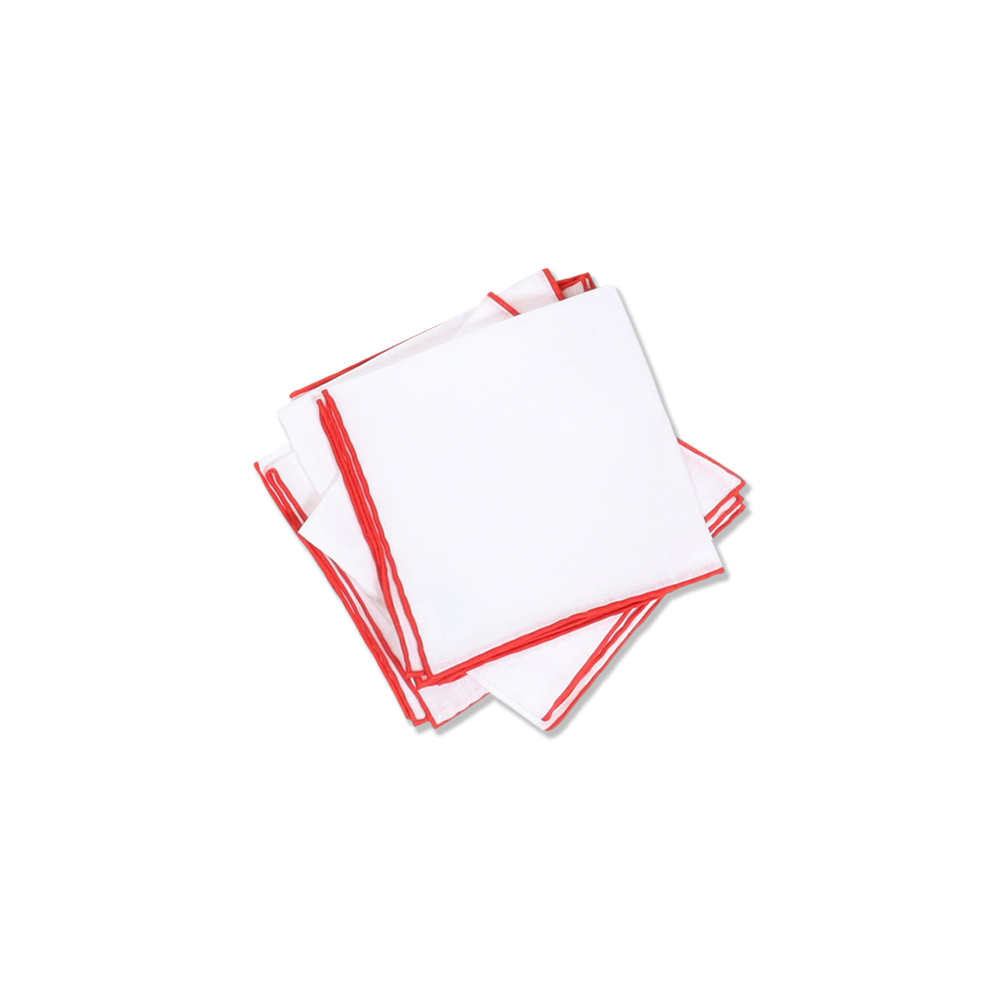 Linen Pocket Square in Nortons Red