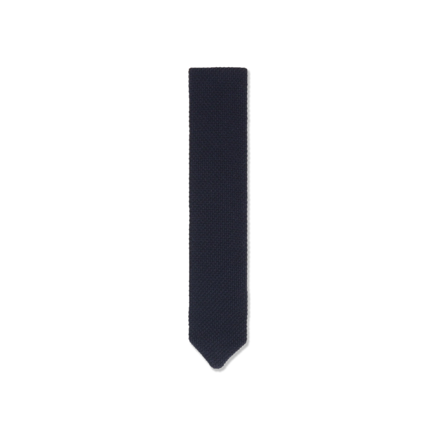 Wool Knitted Tie in Navy Blue