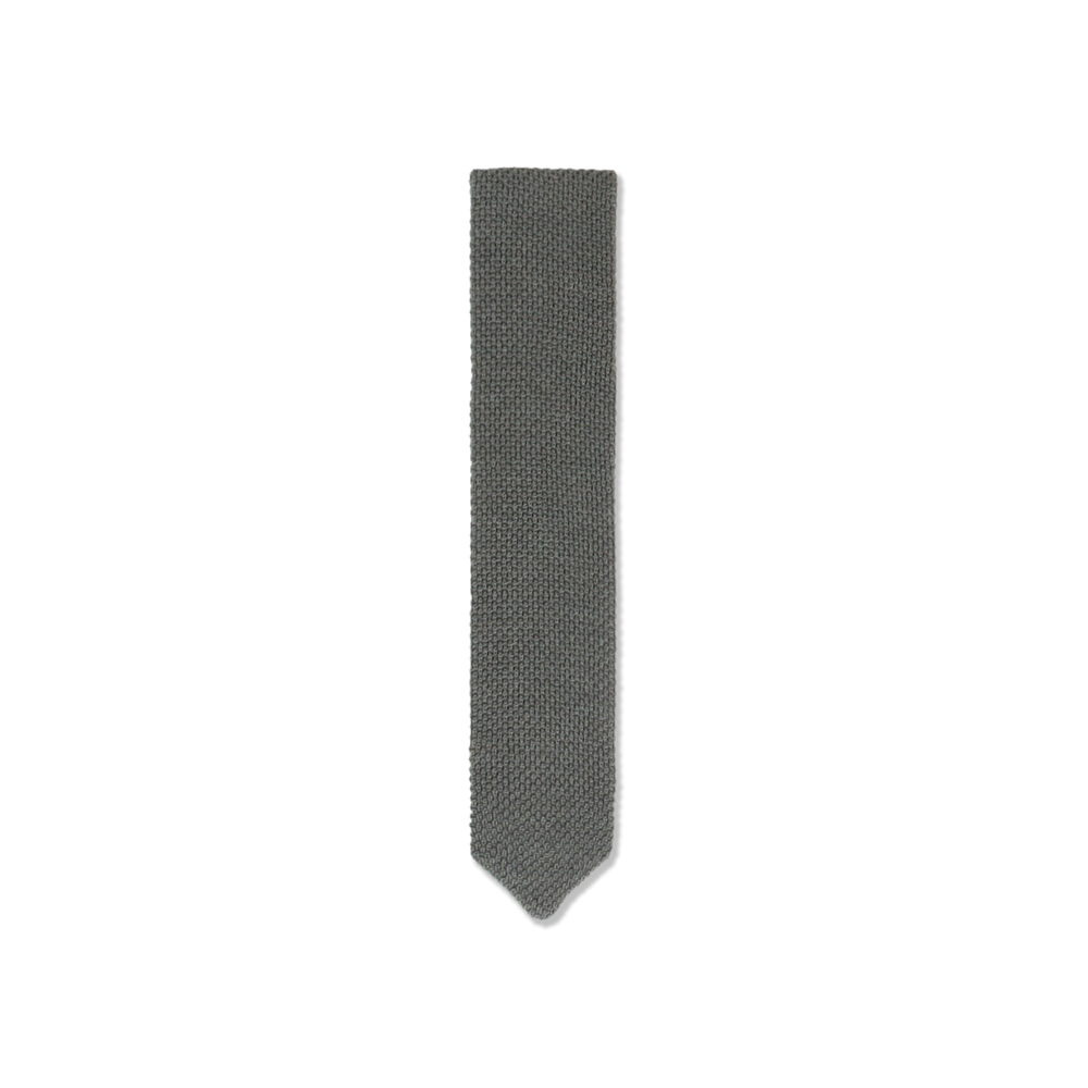 Wool Knitted Tie in Khaki Green