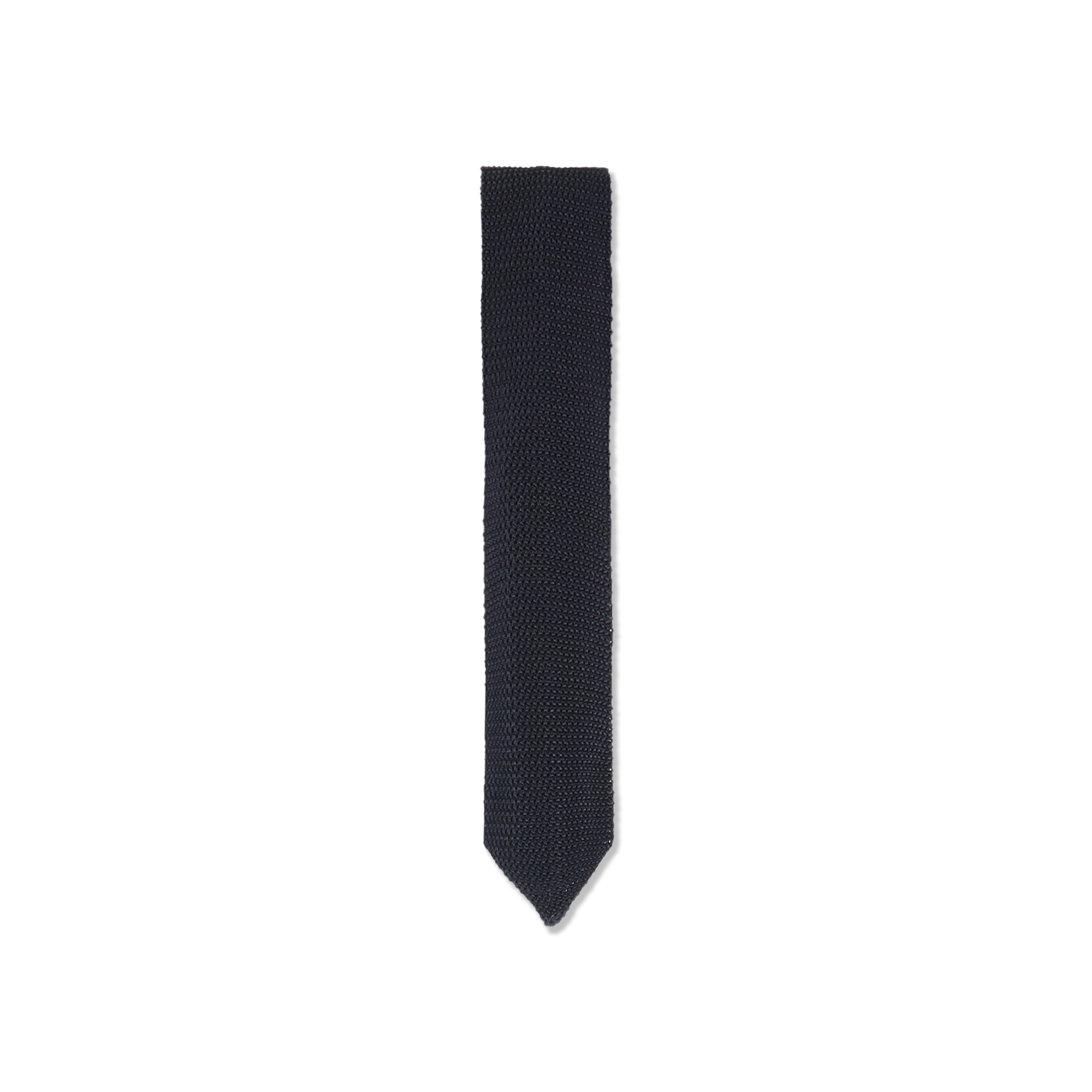 Silk Knitted Tie in Navy Blue