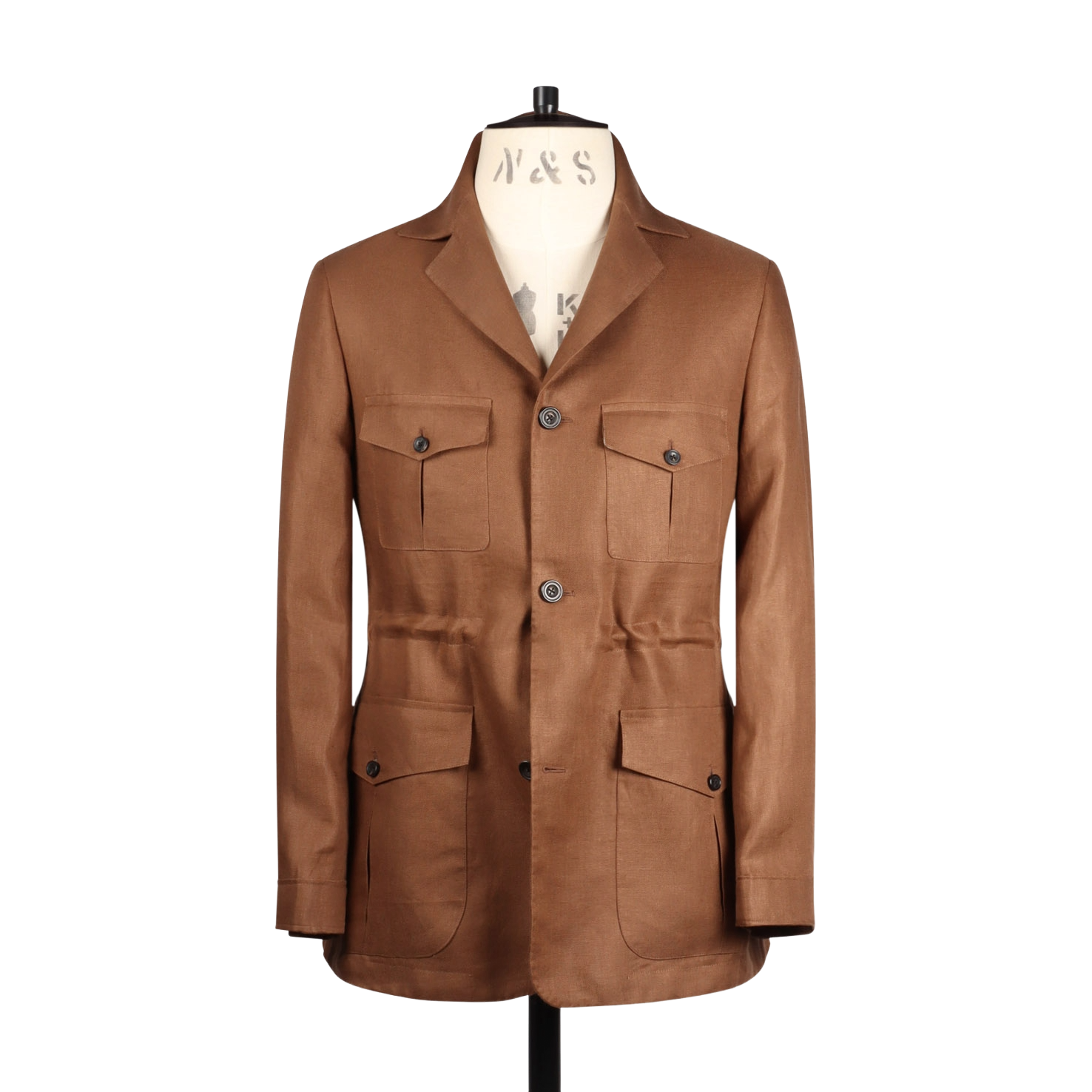 Safari Jacket in Tobacco Linen