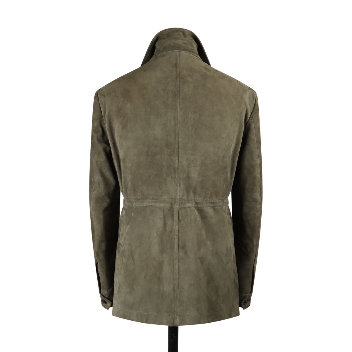 Safari Jacket in Moss Green Suede