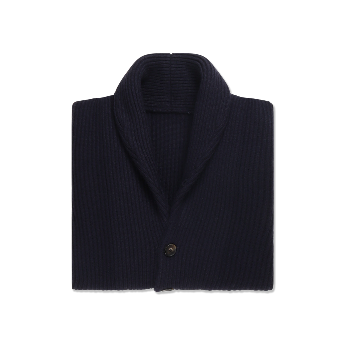 Shawl Cardigan in Geelong Marine Navy Wool