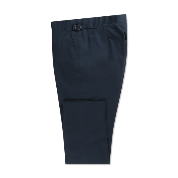 Classic Trouser in Dark Navy Brushed Cotton