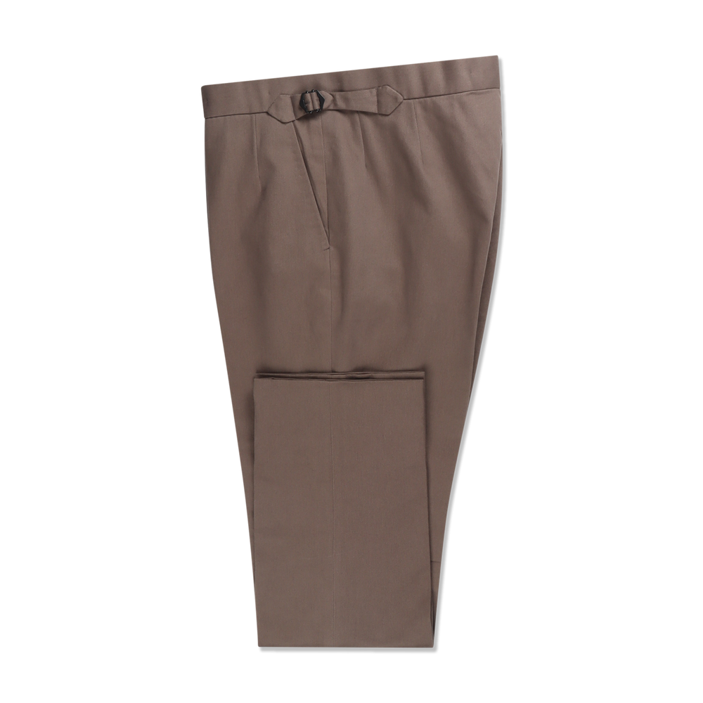 Classic Trouser in Mink Brown Brushed Cotton