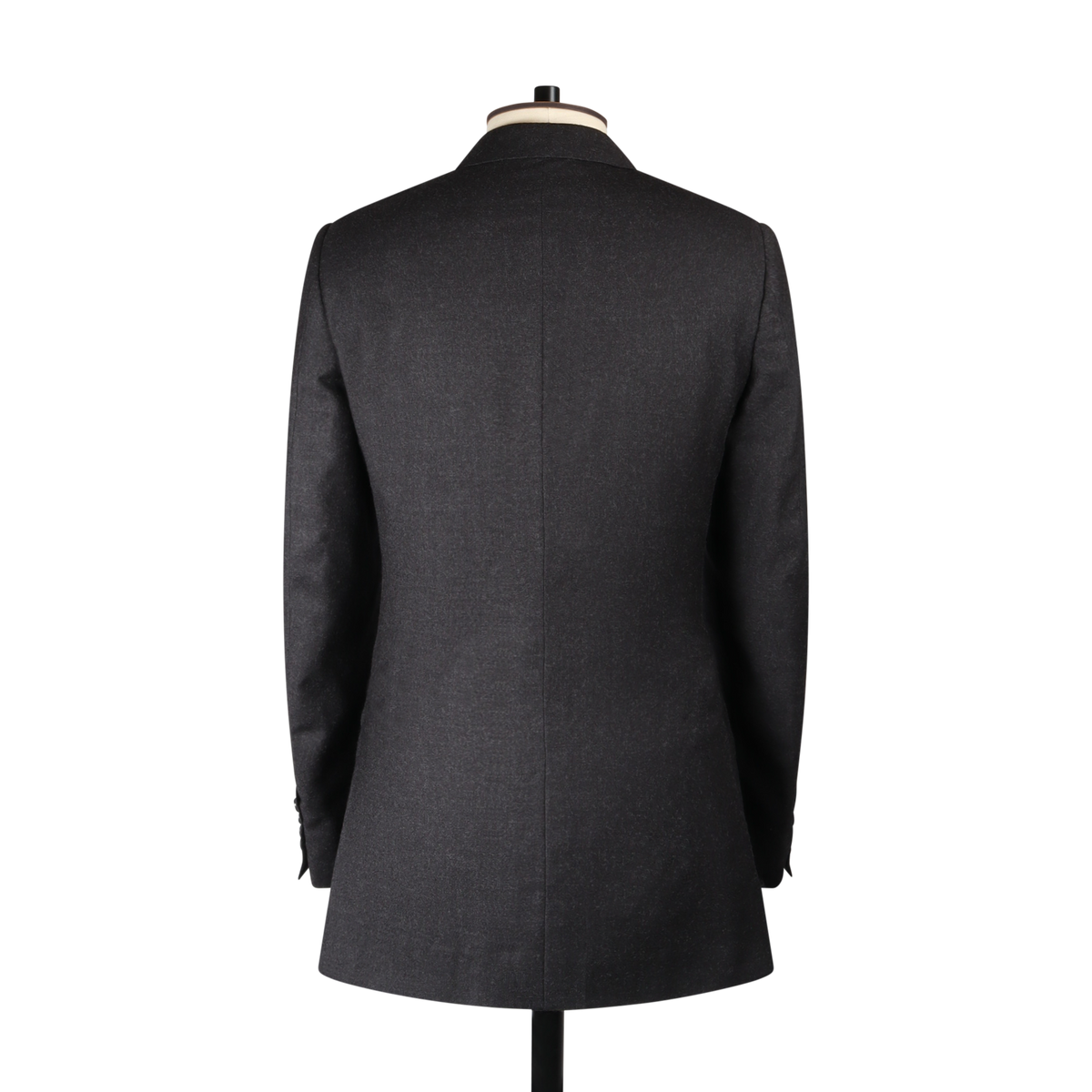 Double Breasted Suit in Charcoal Grey Flannel