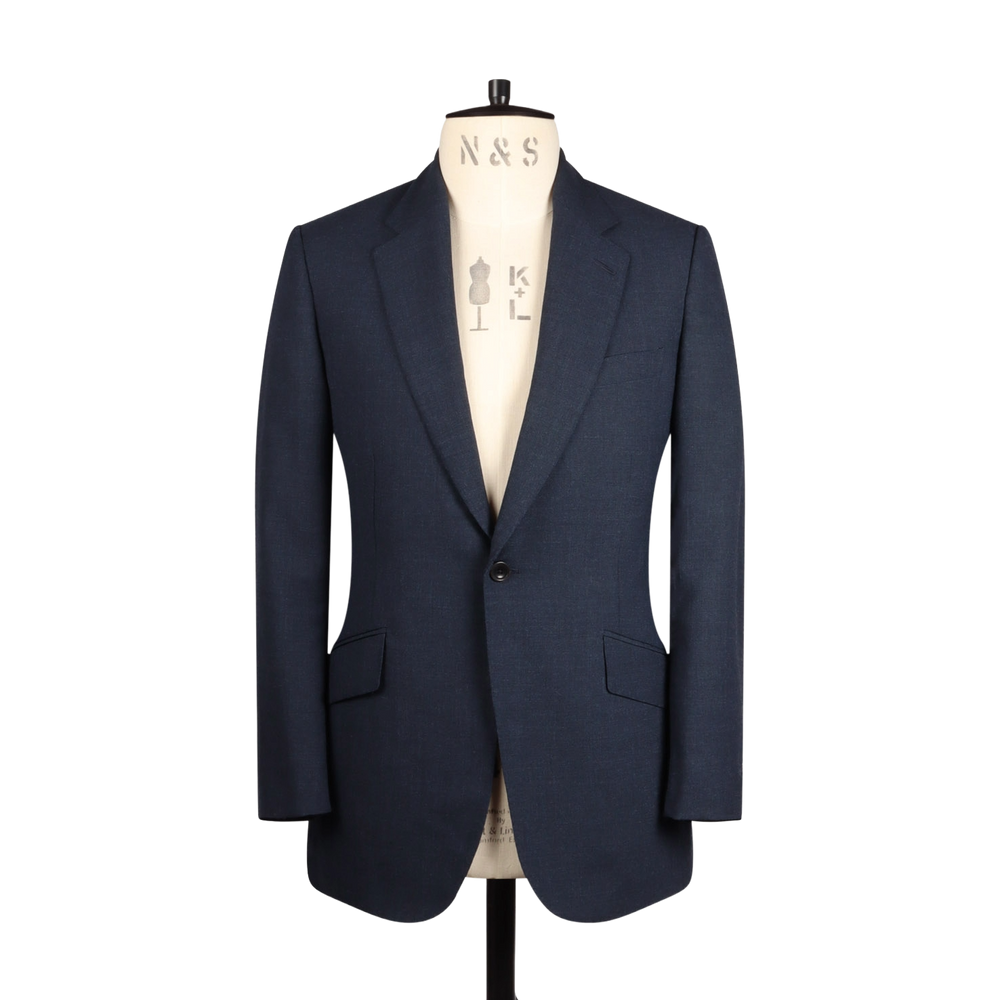 Notch Lapel Suit in Airforce Blue Fresco
