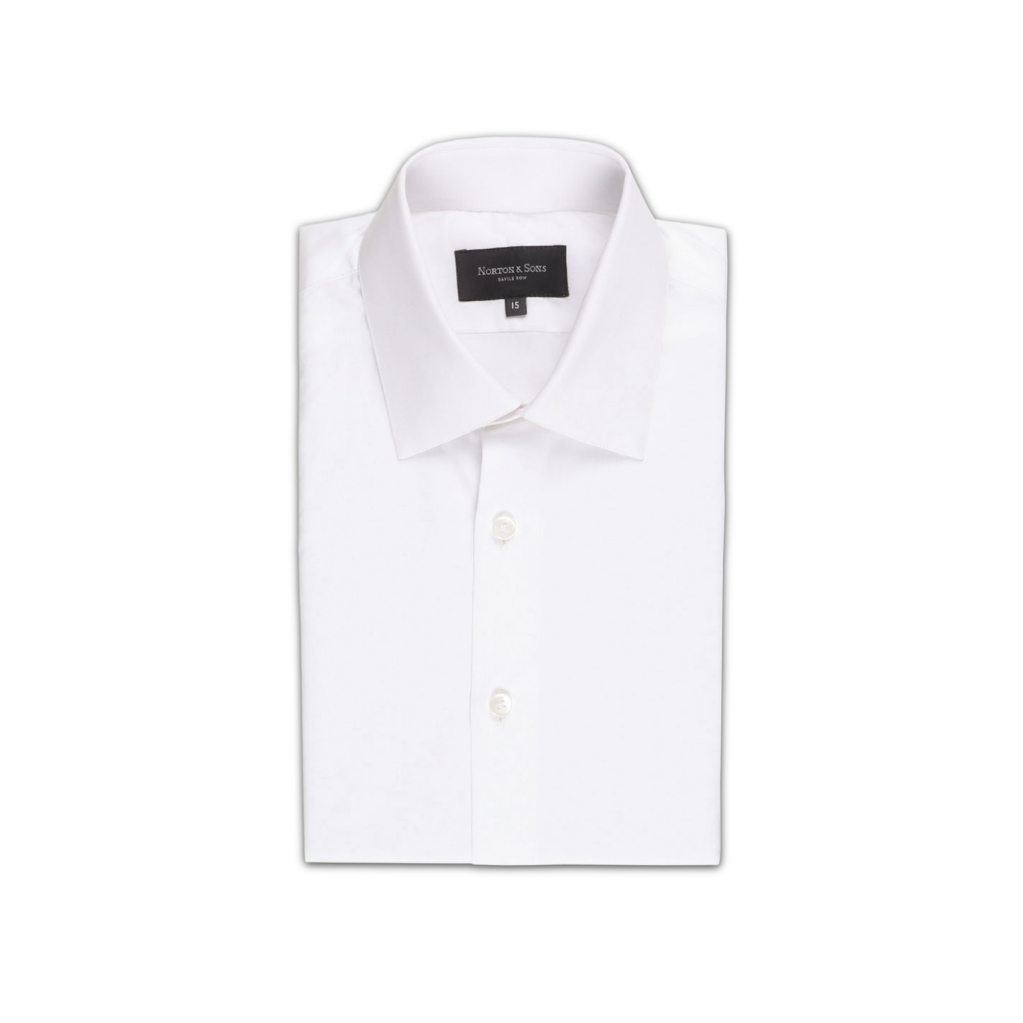 Classic Collar Shirt in White Poplin