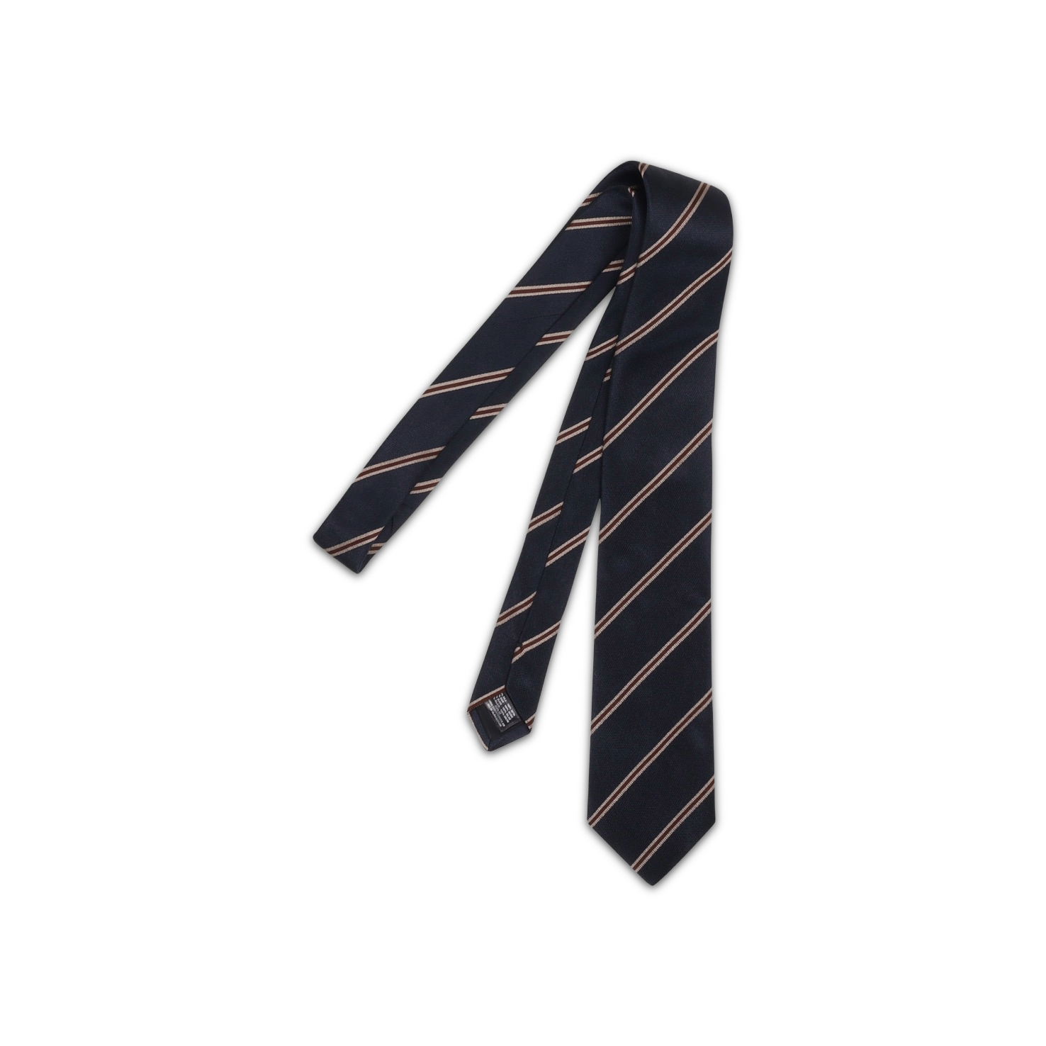 Silk Tie in Red and Navy Stripe