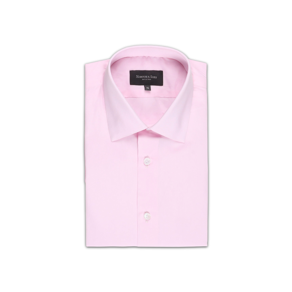 Classic Collar Shirt in Pink Poplin