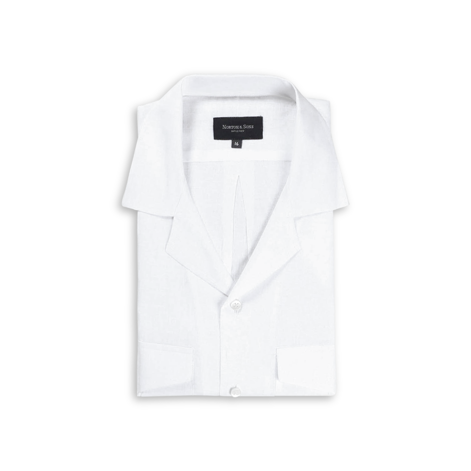 Safari Shirt in White Linen