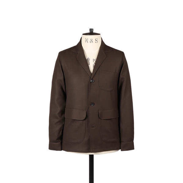 Painters Jacket in Brown Moockleno Wool