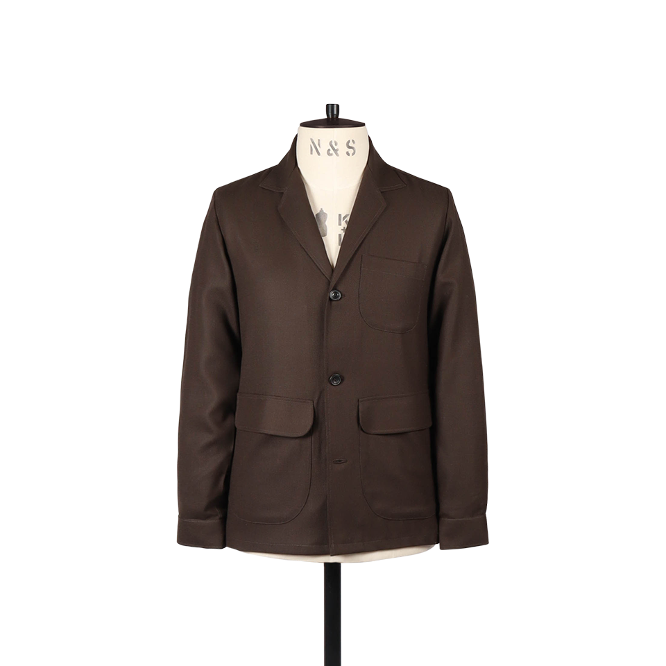 Painters Jacket in Brown Moockleno Wool