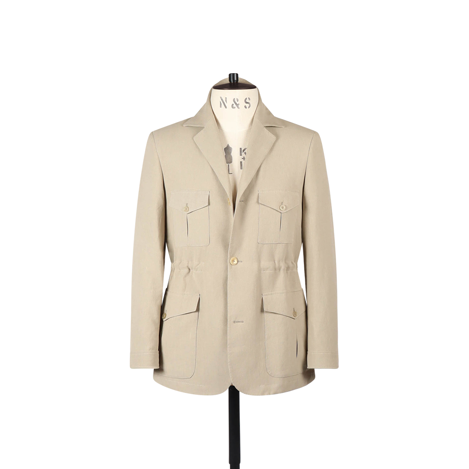 Safari Jacket in Sand Linen