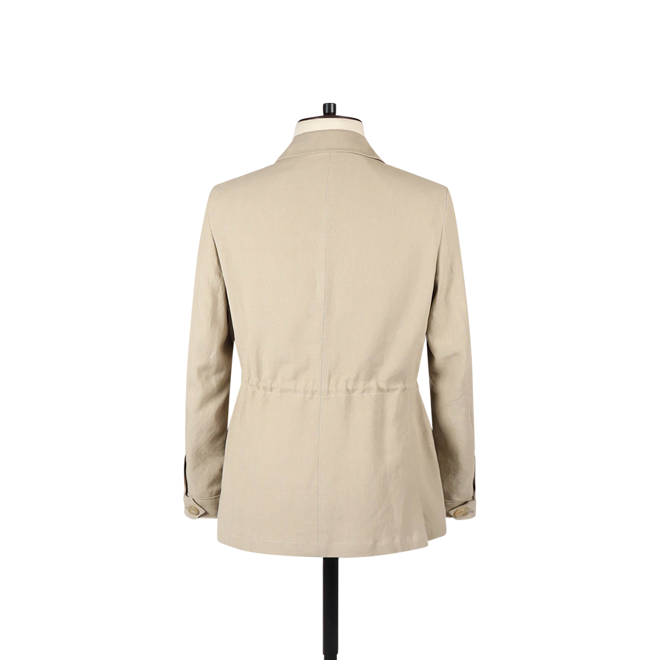 Safari Jacket in Sand Linen
