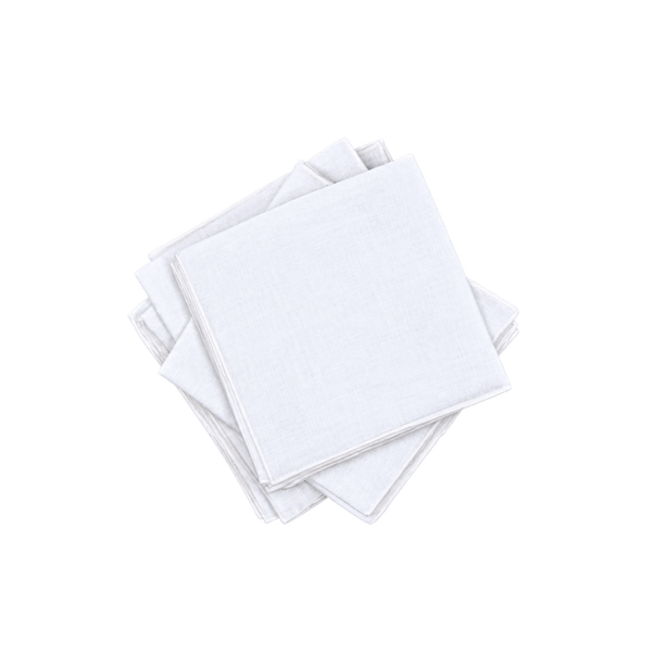 White Linen Pocket Square