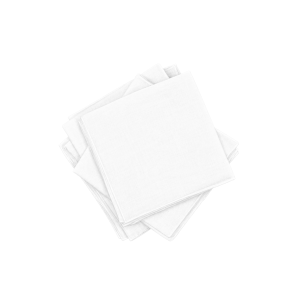 White Linen Pocket Square